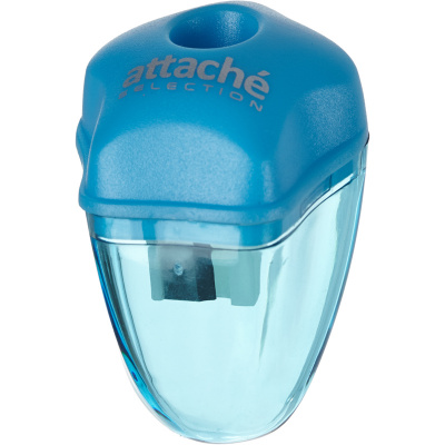 Точилка для карандашей с контейнером Attache Selection голубая - фото 1