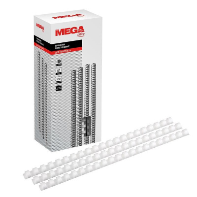 Пружины для переплета пластиковые 12 мм белые Promega Office (уп. 100 шт) - фото 1