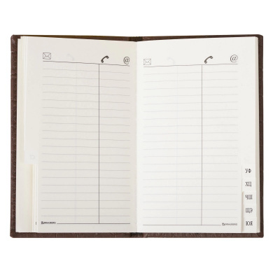 Телефонная книга А7 твердый переплет 56 л Brauberg Cayman - фото 2