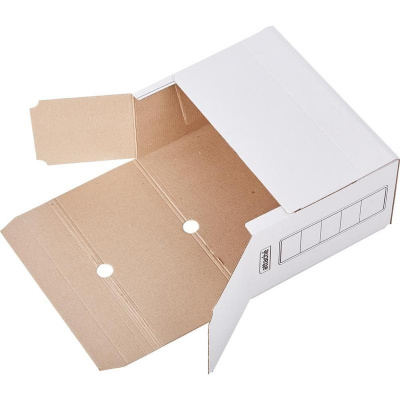 Короб архивный 256x150x320 мм микрогофрокартон белый Attache - фото 3