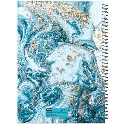 Бизнес-тетрадь А4 в клетку 96 л на спирали Attache Selection Fluid серо-голубая, цена, описание, фото 2 Бизнес-тетрадь А4 в клетку 96 л на спирали Attache Selection Fluid серо-голубая - фото 2