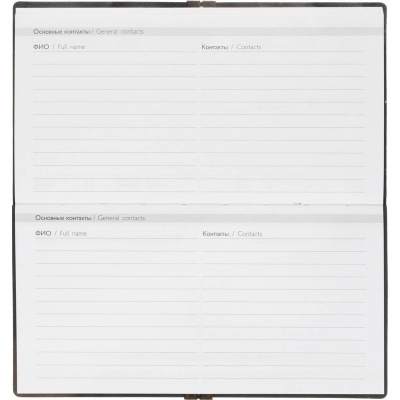 Еженедельник датированный нестандарт (175х95) искусственная кожа 64 л Escalada чёрный с фикс.рез. - фото 11