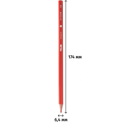Карандаши цветные 6 цветов шестигранные Milan - фото 2