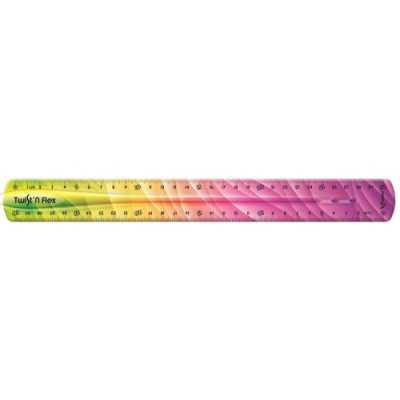 Линейка 30 см пластиковая гибкая Maped Twist'n'Flex Patterns - фото 1