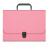 Папка-портфель пластиковая 372х252 мм на защелке Erich Krause Matt Pastel FC розовая - фото 1