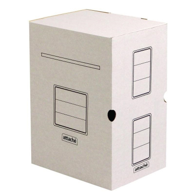 Короб архивный 256x200x320 мм микрогофрокартон белый Attache - фото 1