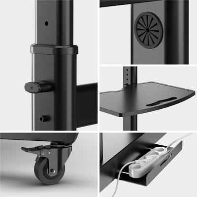 Подставка для телевизора с кронштейном Onkron TS1891 черная (TS1891-B) - фото 4