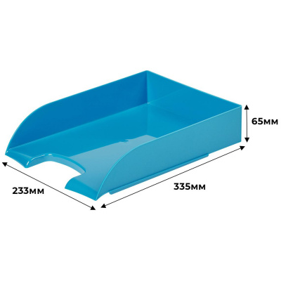 Лоток для бумаг горизонтальный голубой Attache Fantasy пластик - фото 2