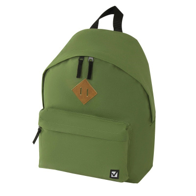 Рюкзак молодежный 20L Brauberg Сити зеленый полиэстер - фото 1