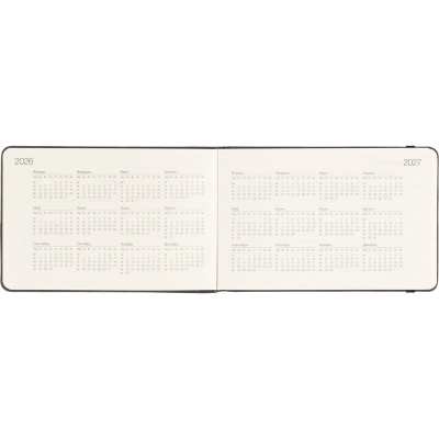 Еженедельник датированный А6 искусственная замша 64 л InFolio Grace чёрный с фиксирующей резинкой - фото 10