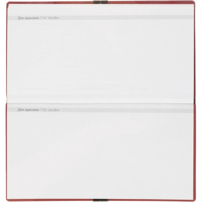 Еженедельник датированный нестандарт (175х95) искусственная кожа 64 л Escalada красный с фикс.рез. - фото 8