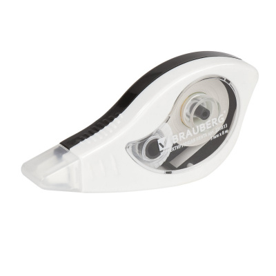 Корректирующая лента 5 мм x 8 м Brauberg Black&White белый корпус - фото 3