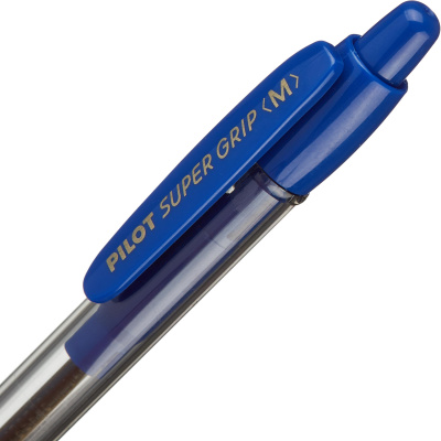 Ручка шариковая автоматическая Pilot BPGP-10R-M L Super Grip 0.25 мм синяя - фото 2