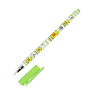 Ручка шариковая Lorex Slim Soft Food Addiction Avocado 0.5 мм синяя - фото 1