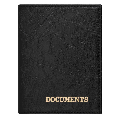 Обложка для автодокументов 130х95 мм из экокожи Staff Profit черная - фото 1