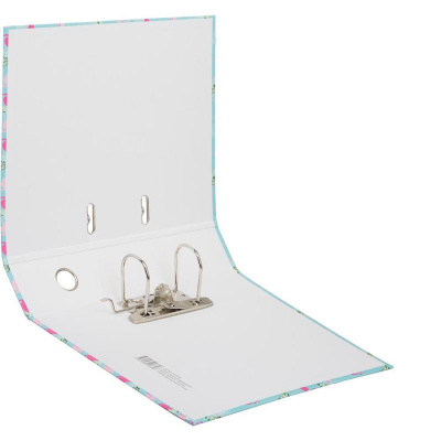 Папка-регистратор А4 75 мм Attache Selection Flamingo голубая с рисунком - фото 2