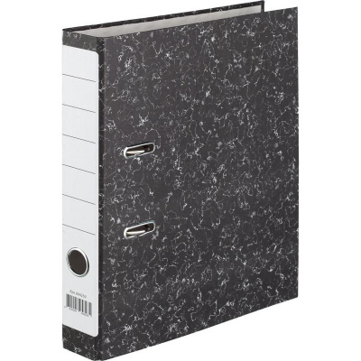 Папка-регистратор А4 50 мм Attache черная мрамор - фото 1