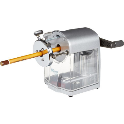 Точилка для карандашей механическая с контейнером KW-Trio 30FA серебристая - фото 3