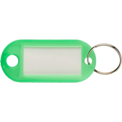 Бирка для ключей пластиковая зеленая - фото 1