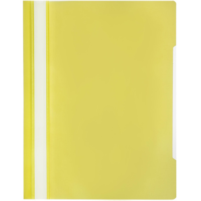 Скоросшиватель пластиковый A4 до 100 листов Attache Elementary Economy желтый - фото 1