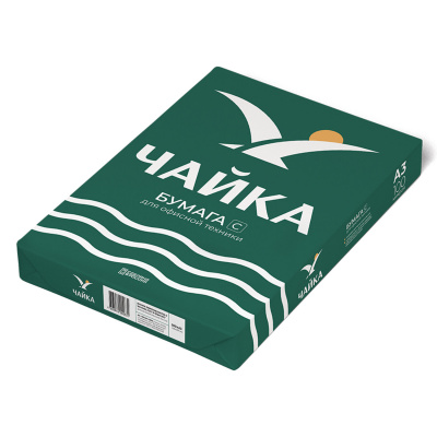 Бумага для офисной техники А3 ЧАЙКА (80 г/м², марка С, 500 листов) - фото 1