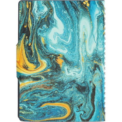 Ежедневник недатированный А5 искусственная кожа 96 л Attache Selection Fluid бирюзовый - фото 4