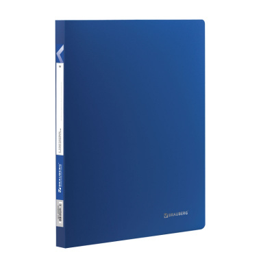 Скоросшиватель пластиковый A4 до 100 листов Brauberg Office синий - фото 1