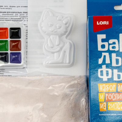 Набор для изготовления и росписи барельефов из гипса Lori Киска - фото 3