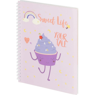 Бизнес-тетрадь А5 в клетку 96 л на спирали Attache Selection Sweet Life Капкейк  - фото 11