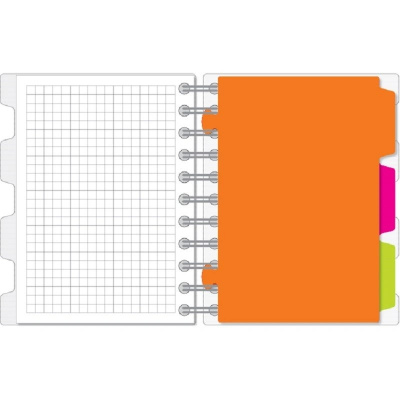 Бизнес-тетрадь А6 в клетку 140 л 3 разделителя на спирали Attache Selection Spiral Book розовая - фото 9