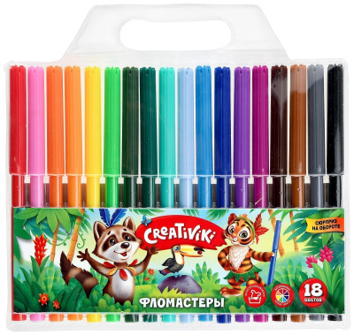 Фломастеры 18 цветов Creativiki - фото 1