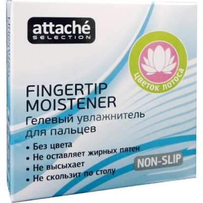 Подушка для смачивания пальцев гелевая Attache Selection Цветок лотоса - фото 2