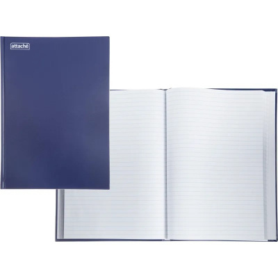 Книга учета А4 96 листов в линейку Attache, обложка бумвинил - фото 1
