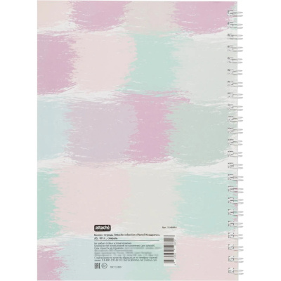 Бизнес-тетрадь А5 в клетку 80 л на спирали Attache Selection Pastel Квадраты - фото 2