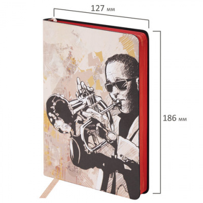 Ежедневник недатированный B6 экокожа 136 л Brauberg Vista Jazz - фото 9