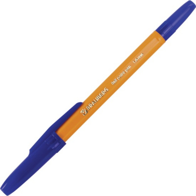 Ручка шариковая Brauberg Carina Orange 0.5 мм синяя - фото 4
