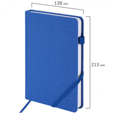 Ежедневник недатированный А5 экокожа 136 л Brauberg Finest синий - фото 10