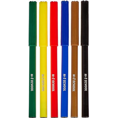 Фломастеры 6 цветов №1 School Шустрики - фото 2