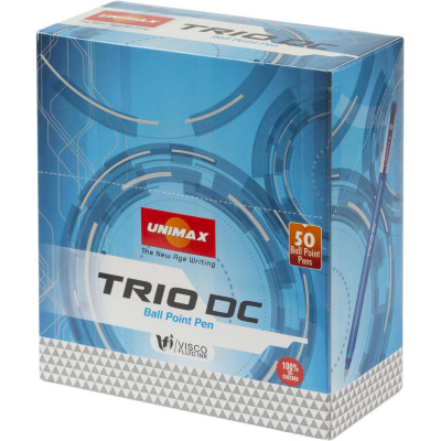 Ручка шариковая Unomax (Unimax) Trio DC tinted 0.5 мм синяя - фото 7