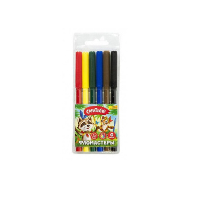 Фломастеры 6 цветов Creativiki - фото 1