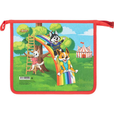 Папка для тетрадей А5 на молнии пластиковая №1 School Шустрики - фото 1