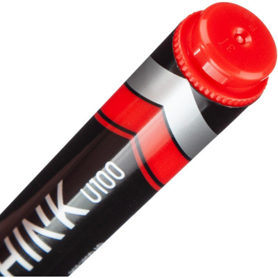 Маркер перманентный красный Deli Think, скошенный наконечник (толщина линии 1,5-3 мм) - фото 3