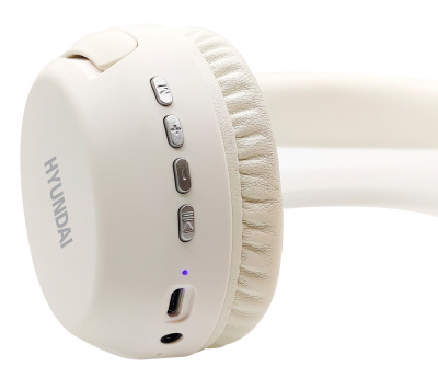 Наушники беспроводные накладные Hyundai H-HP101 белый - фото 2