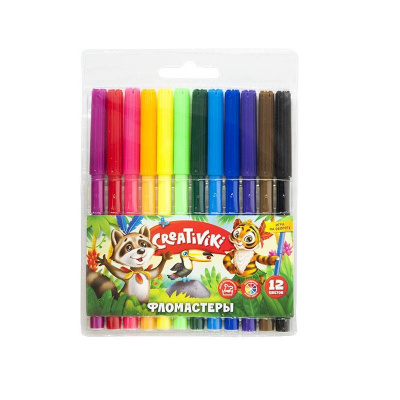 Фломастеры 12 цветов Creativiki - фото 1