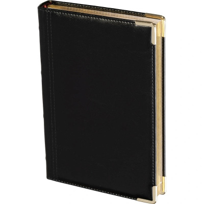 Ежедневник полудатированный A5+ 208 л Bruno Visconti Boss черный (серебристый обрез) - фото 1