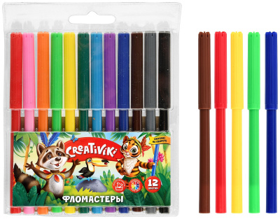 Фломастеры 12 цветов Creativiki - фото 8