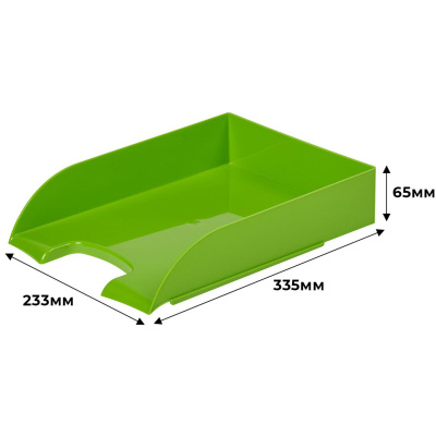 Лоток для бумаг горизонтальный зеленый Attache Fantasy пластик - фото 2