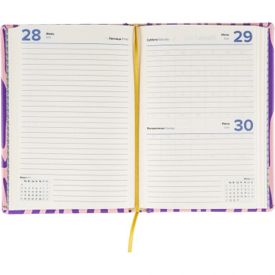 Ежедневник недатированный А5 искусственная кожа 160 л Attache Selection Zebra комбинированный - фото 2