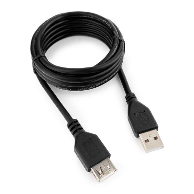 Кабель USB 2.0 AM/AF 1.8 м черный Cablexpert CCP-USB2-AMAF-6 - фото 3