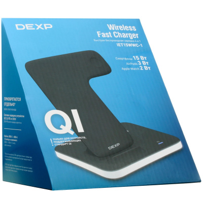 Зарядное устройство беспроводное Dexp IET15WWC-1 цвет корпуса черный - фото 2